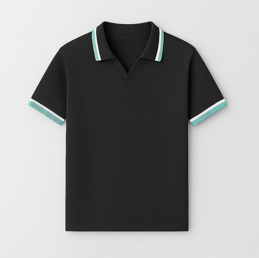 100% Cotton Polo with Contrast Stripe