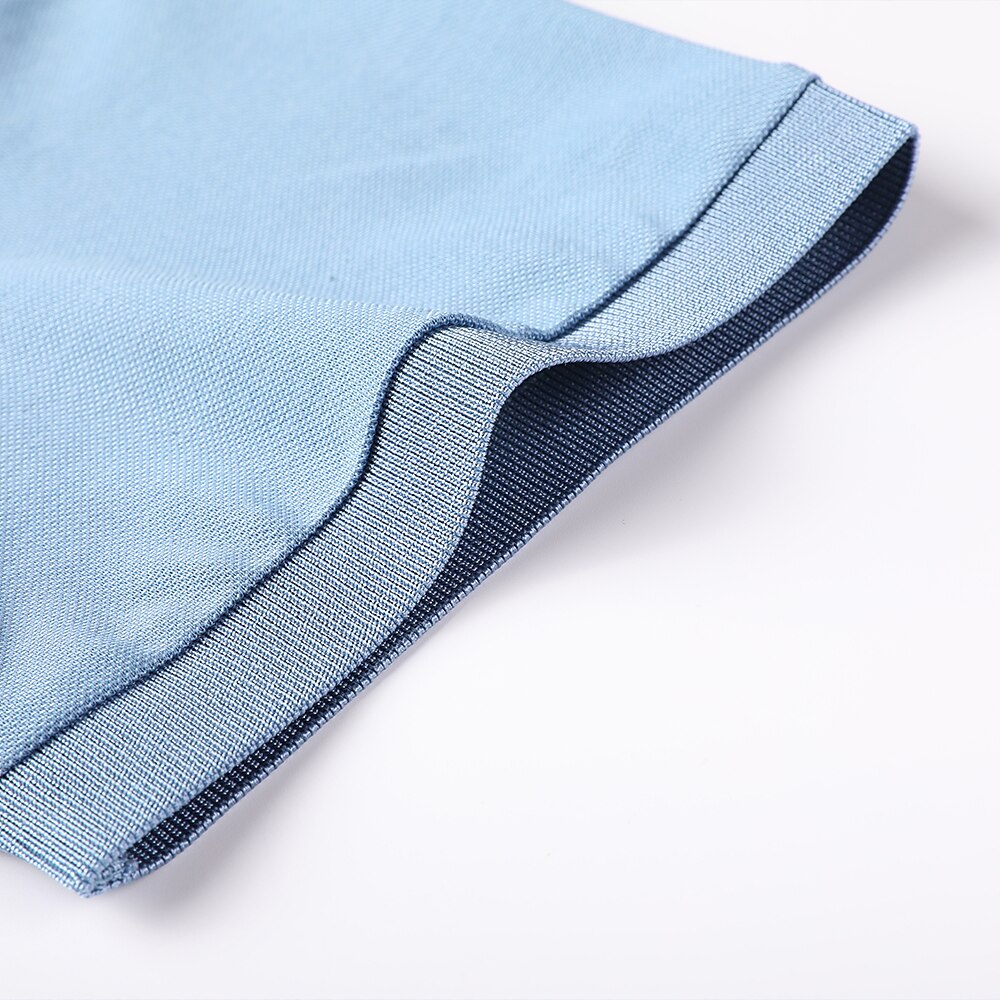 Business Casual Silk Cotton Blend Polo - oukumen