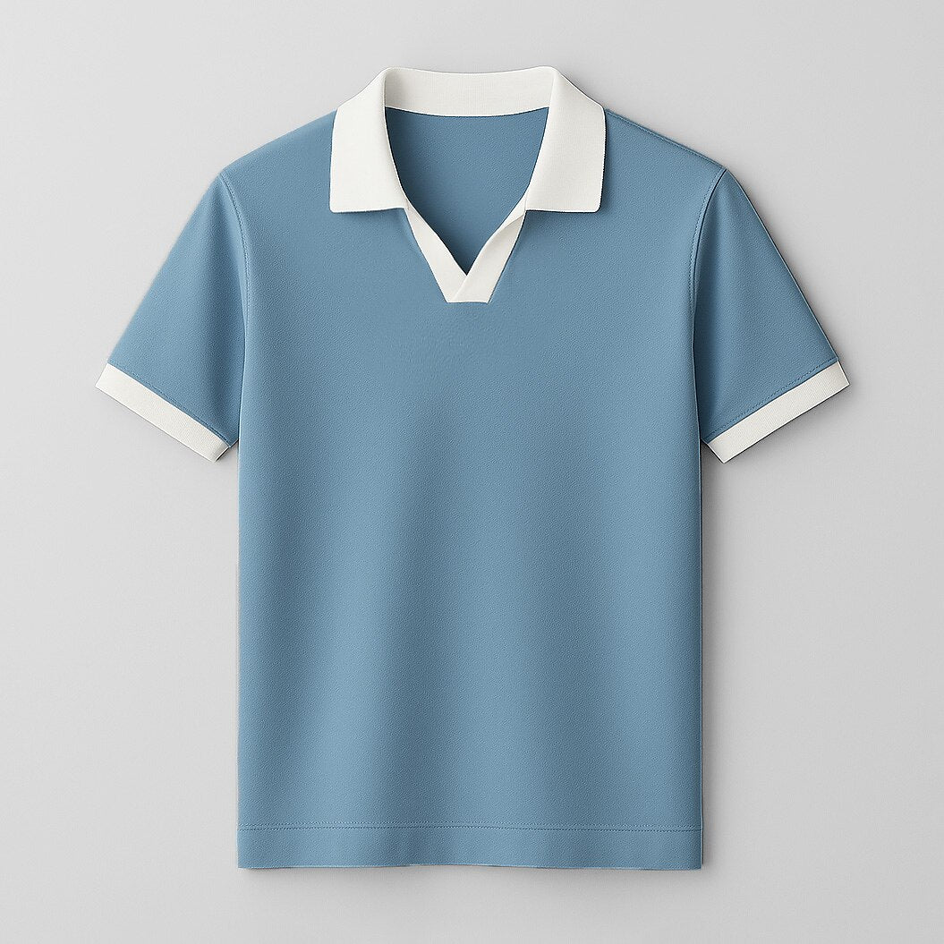 100% Cotton Colorblock Performance Polo - oukumen