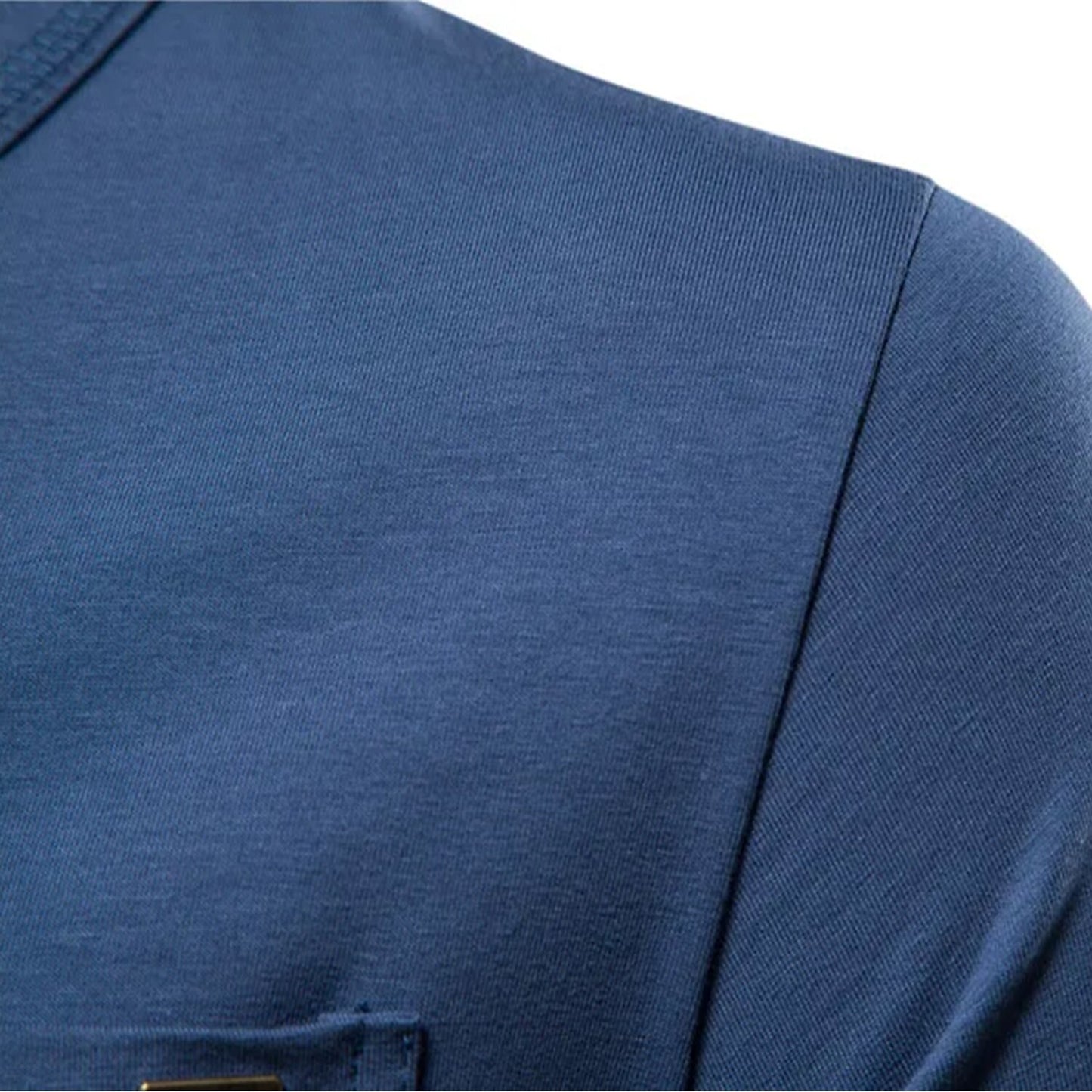 100% Cotton V-Neck Pocket T-Shirt - oukumen