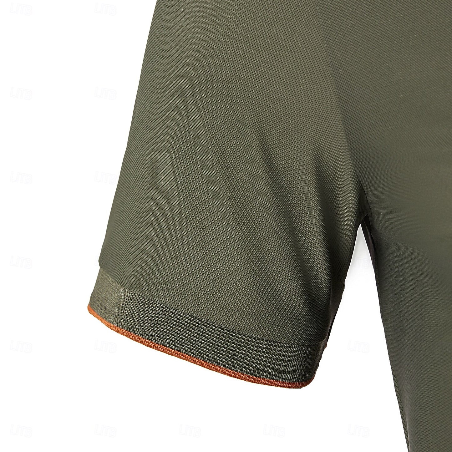 Refined Knit contrast collar Polo - oukumen