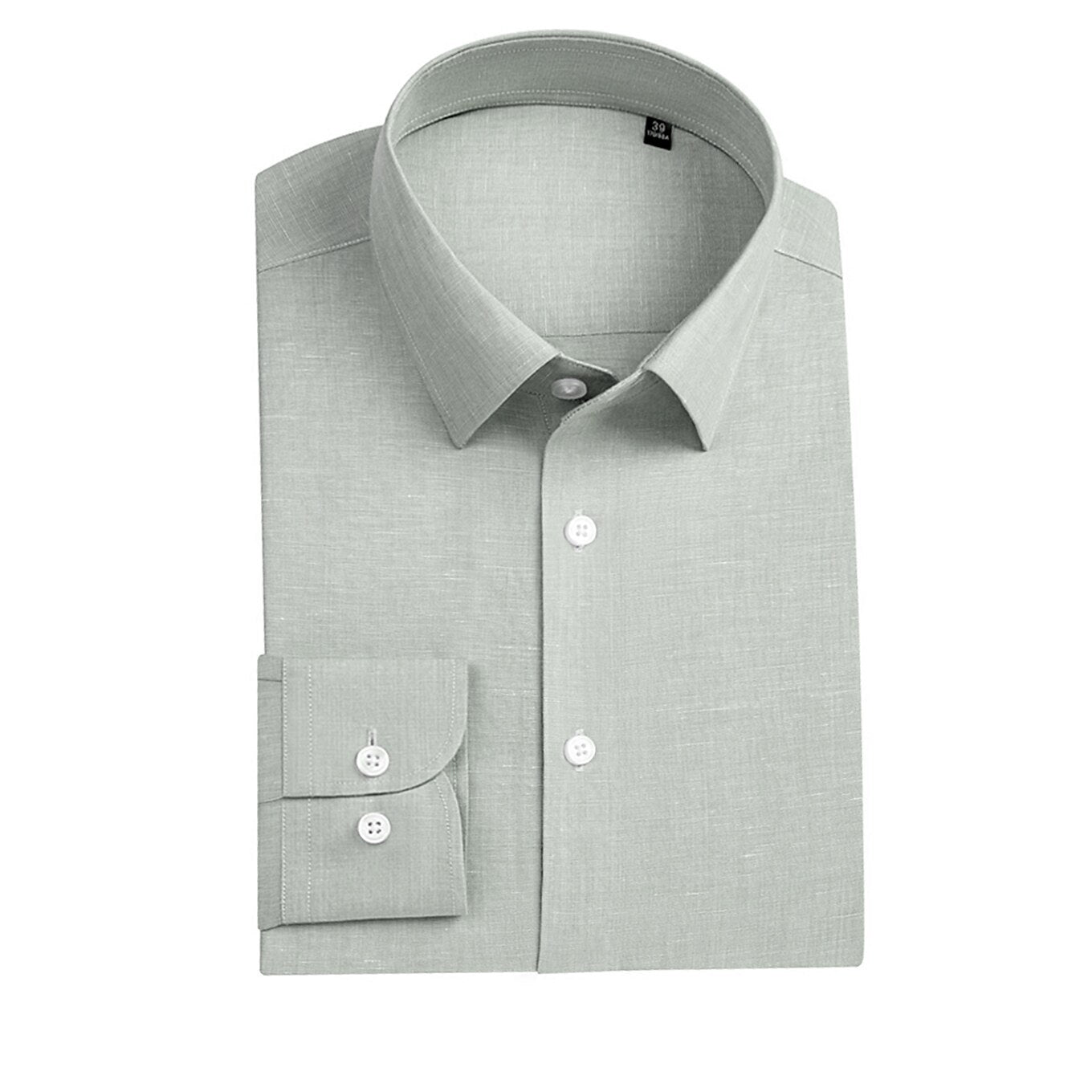 Essential Cotton-Linen Long-Sleeve Shirt - oukumen