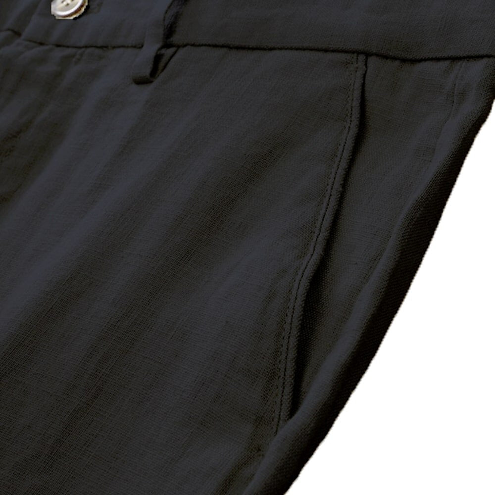 Linen-Cotton Tailored Trouser - oukumen