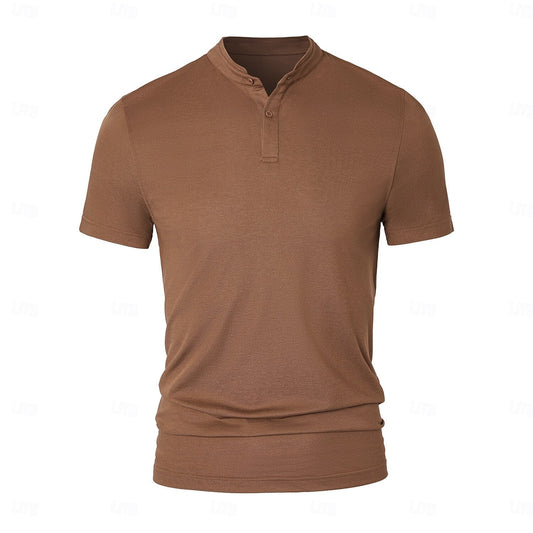 Refined Textured Knit Polo - oukumen