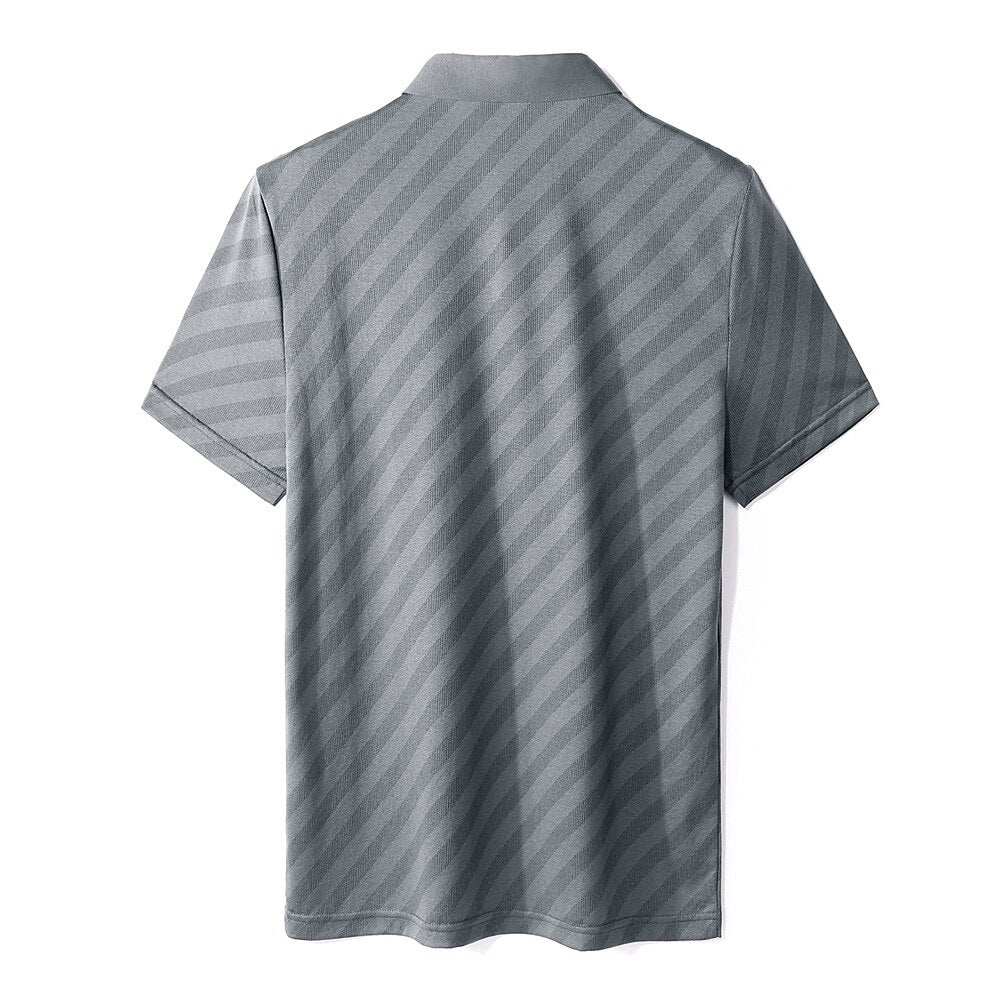 Business Casual Silk Polo Shirt - oukumen