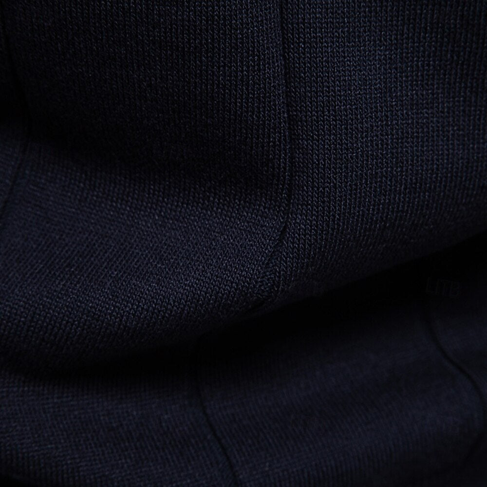 Classic Texture Knit Quarter-Zip Polo - oukumen