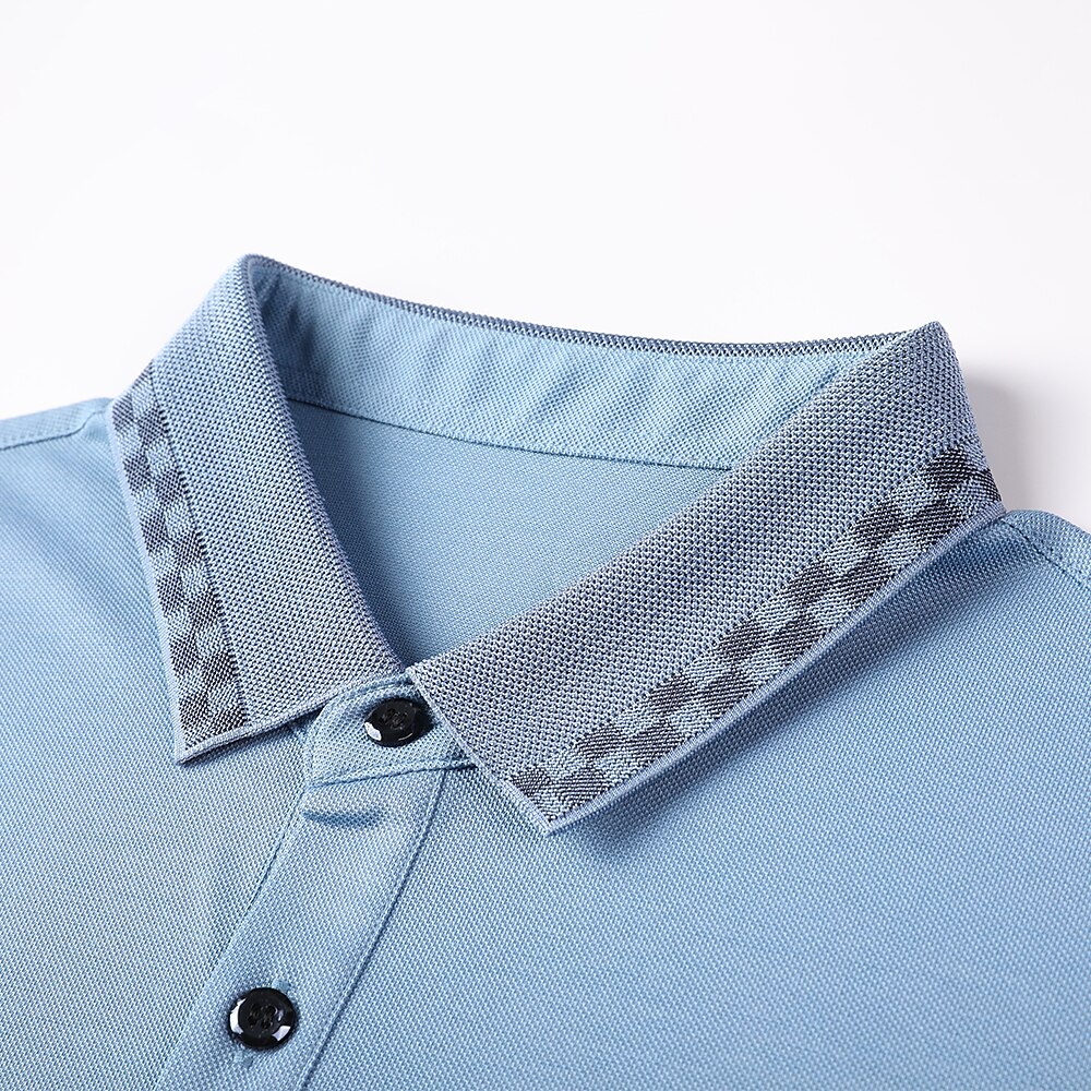 Business Casual Silk Cotton Blend Polo - oukumen