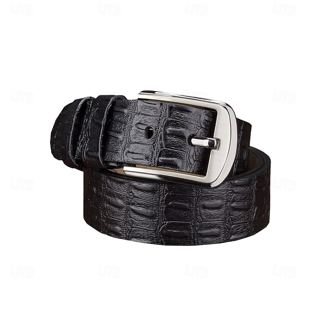 100% Leather Cowhide Belt - oukumen
