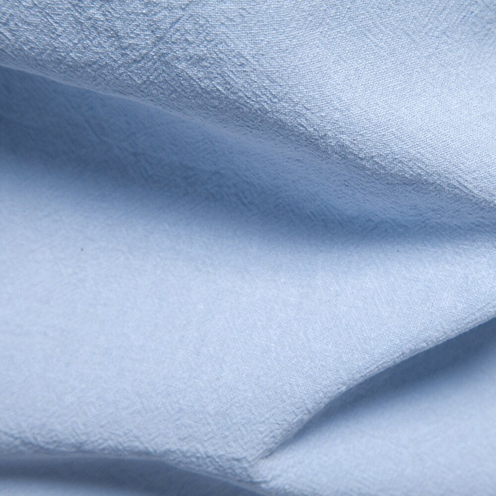 100% Cotton Premium Textured Band Collar Shirt - oukumen