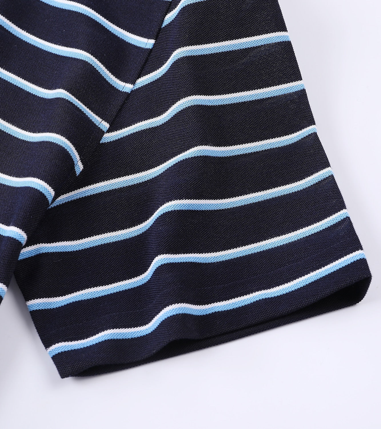 Striped Silk Polo Shirt - oukumen