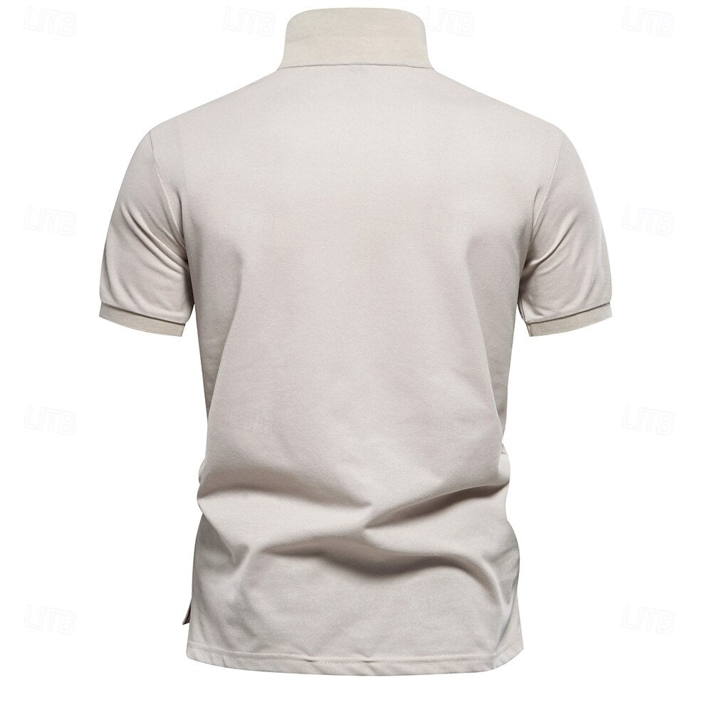 Floral Print Knit Polo Sweater - oukumen