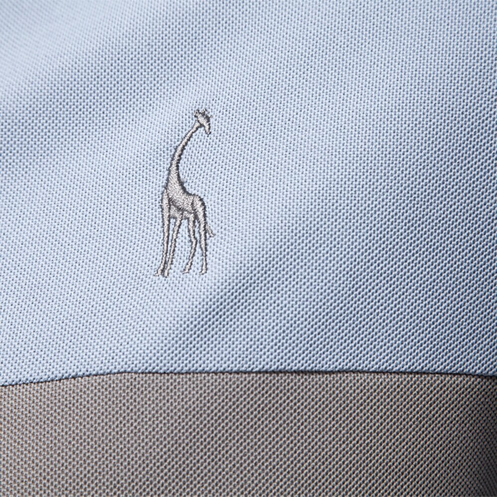 Contrast Panel Knit Polo - oukumen
