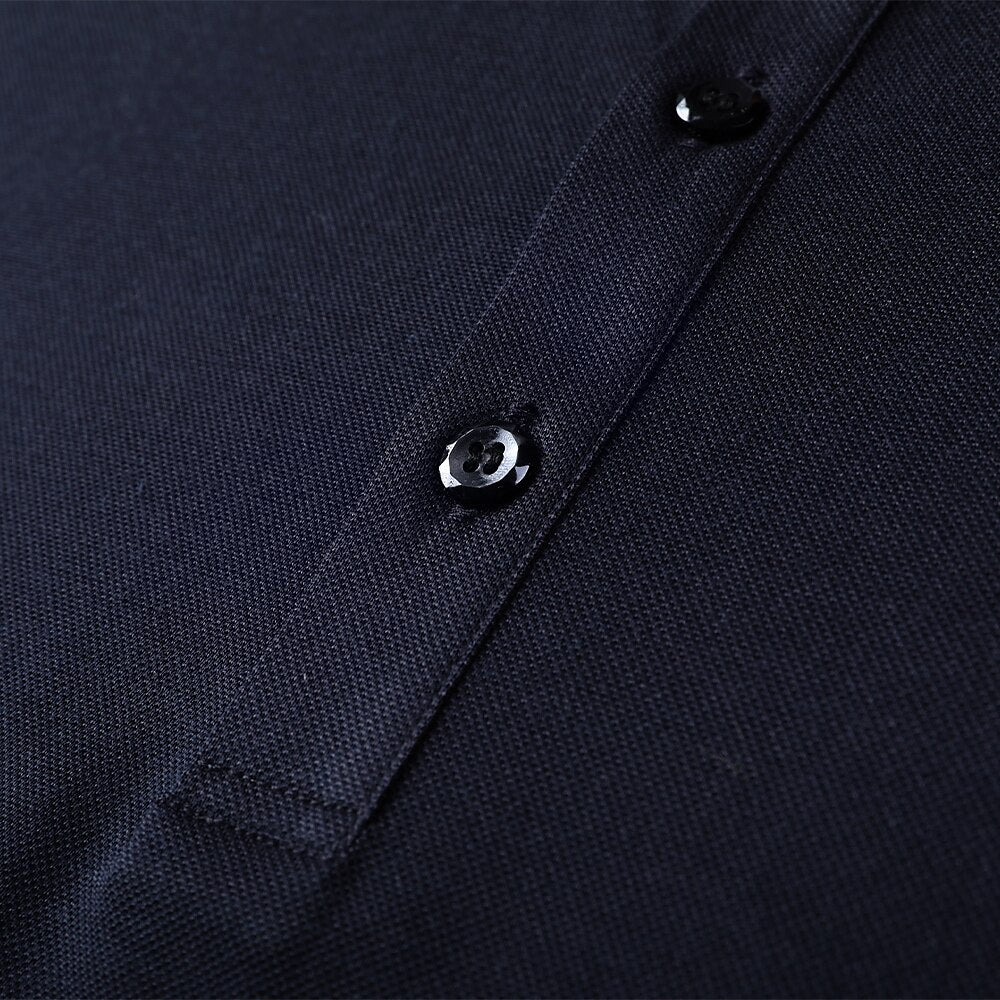 Business Casual Silk Cotton Blend Polo - oukumen