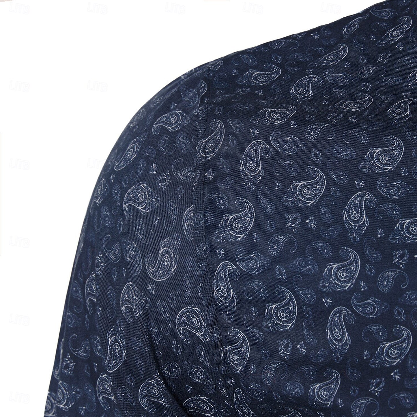 100% Cotton Paisley Cuban collar shirt - oukumen