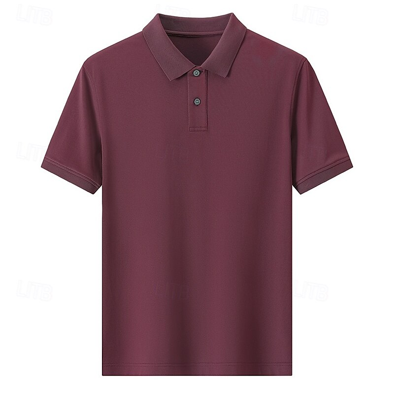 Turn-Down Collar Knit Polo - oukumen