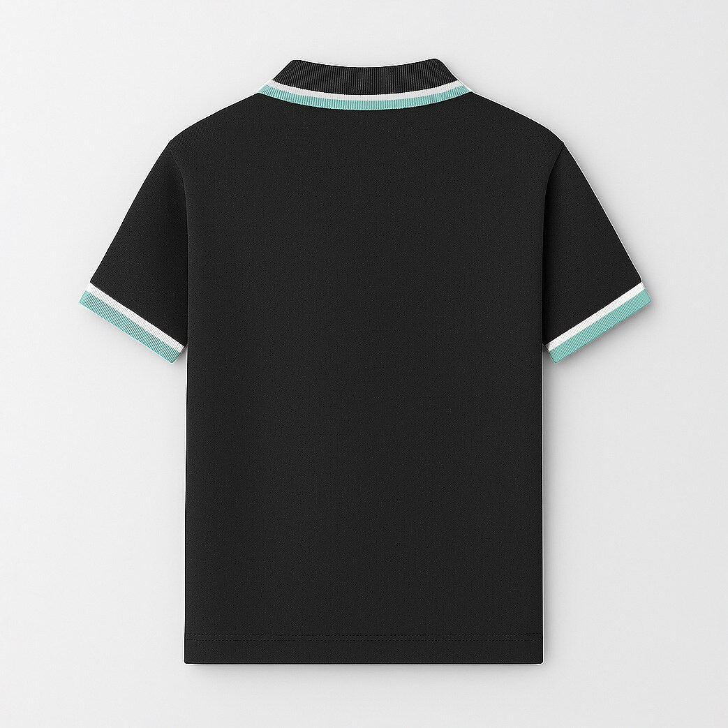 100% Cotton Polo with Contrast Stripe