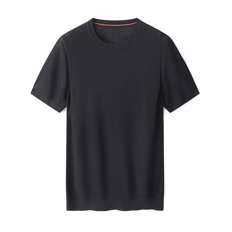 TENCEL™ Lyocell Silk Blend Luxe Knit Tee - oukumen
