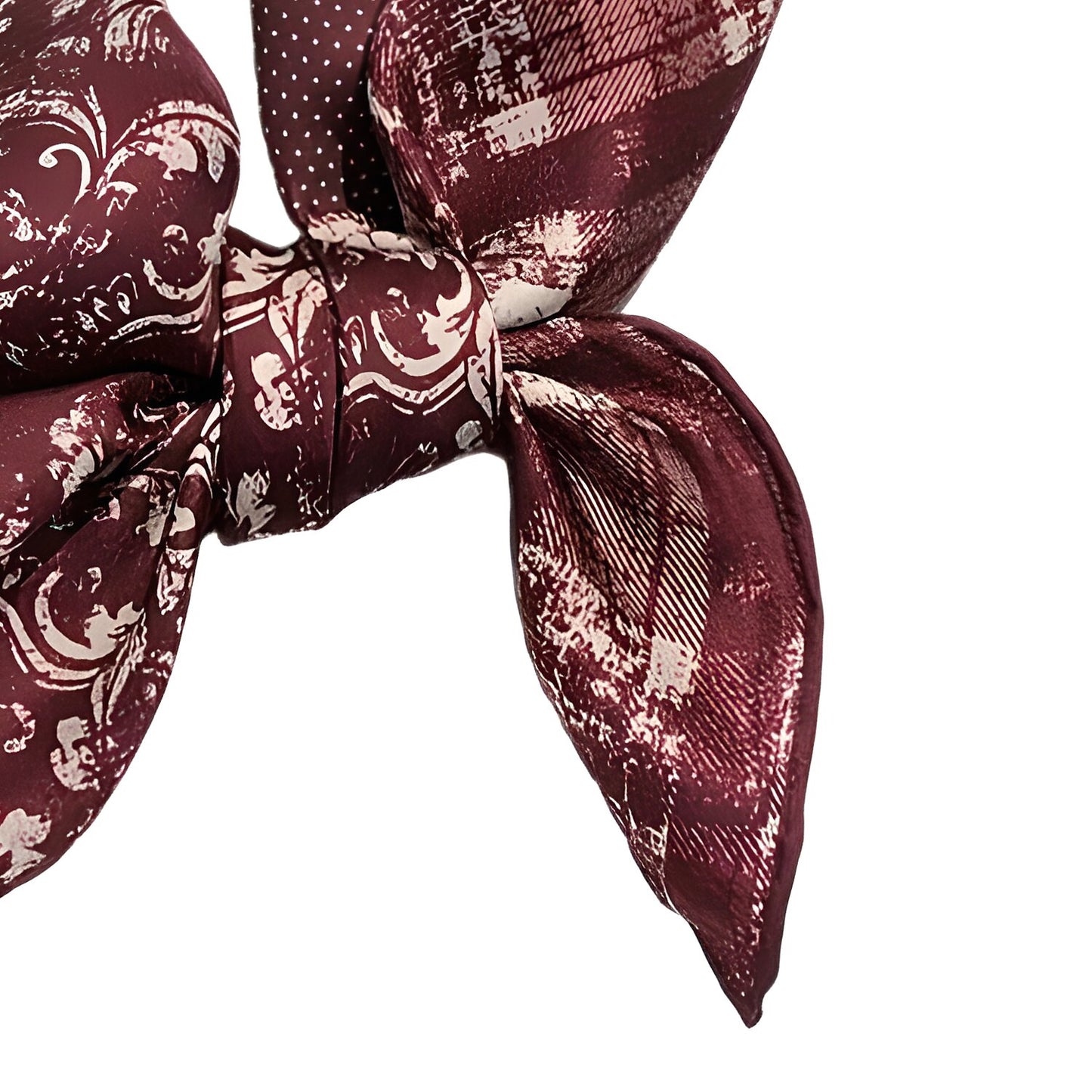 100% Silk Geometry Square Scarf - oukumen