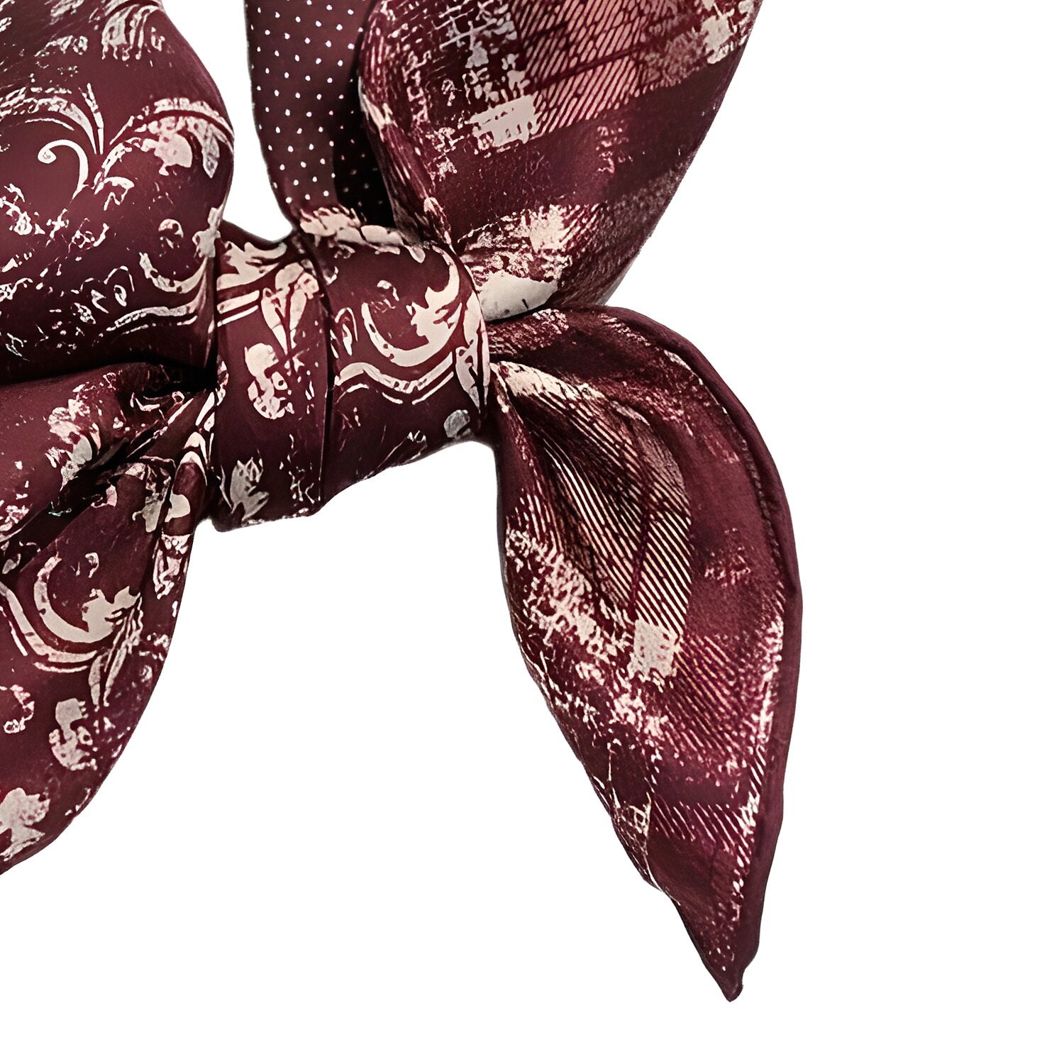 100% Silk Geometry Square Scarf - oukumen