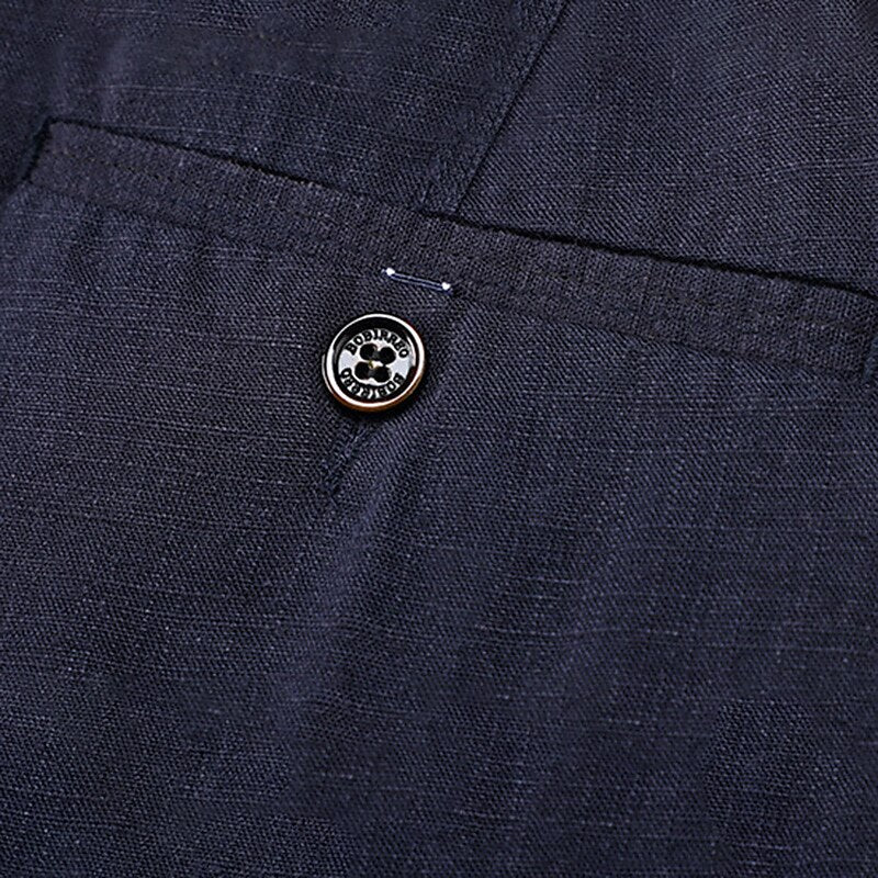 Cotton-Linen Drawstring Pants - oukumen
