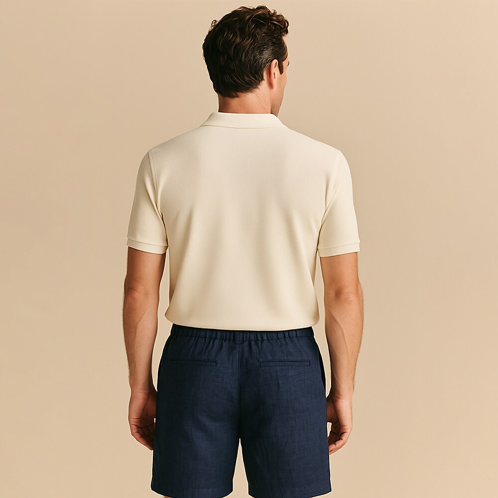 100% Cotton Palm Tree Embroidered Polo Shirt