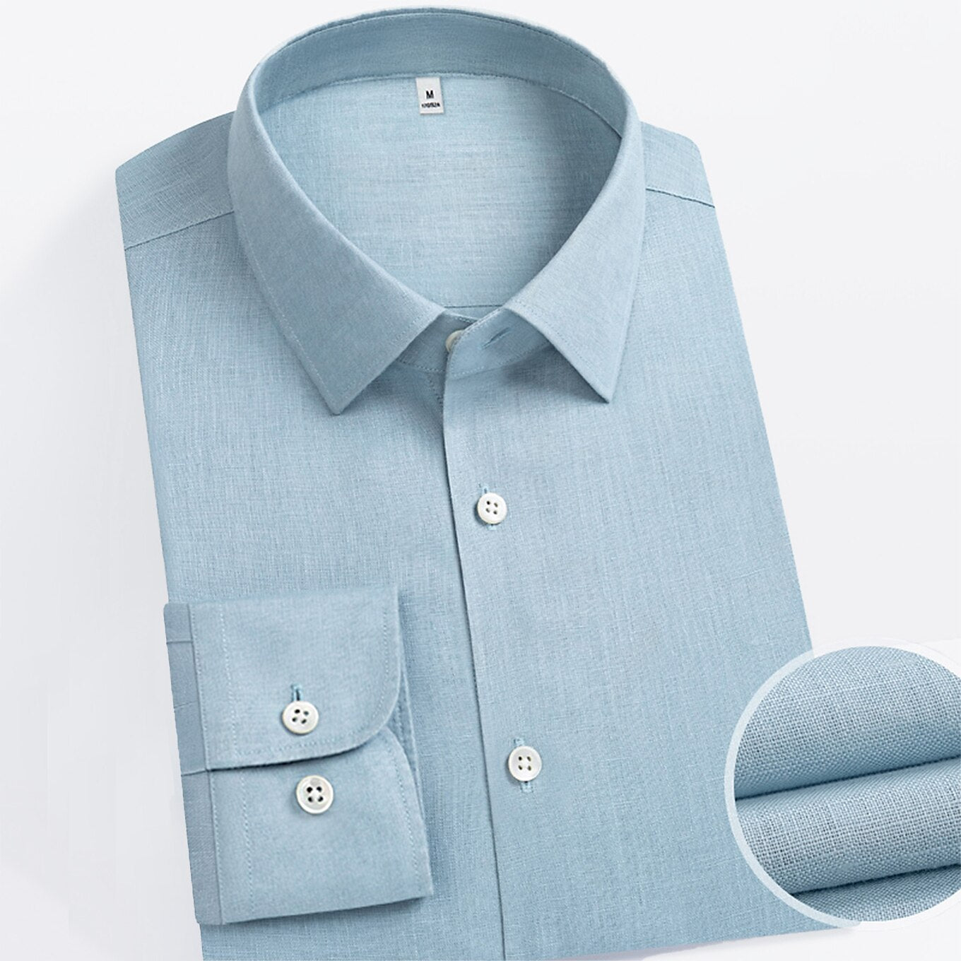 100% Linen Classic Solid Shirt - oukumen