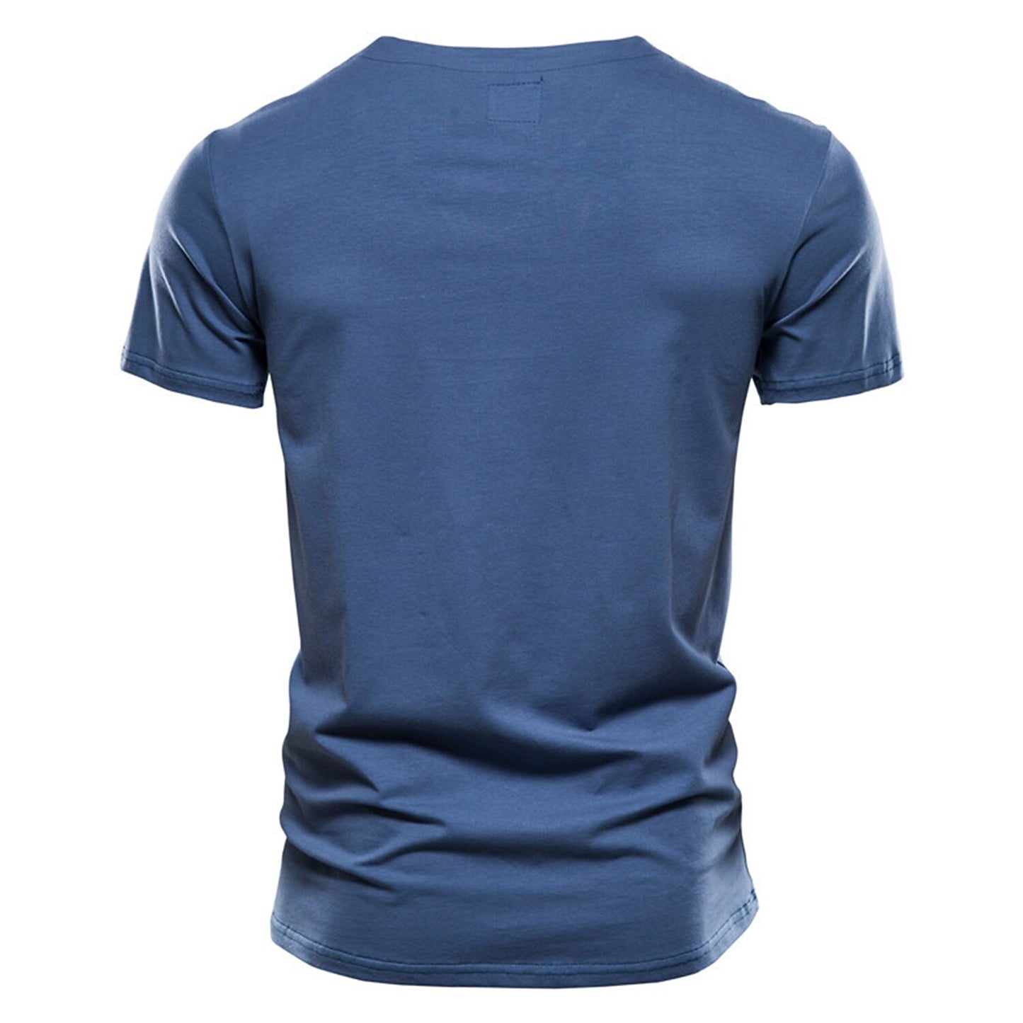 100% Cotton V-Neck Pocket T-Shirt - oukumen
