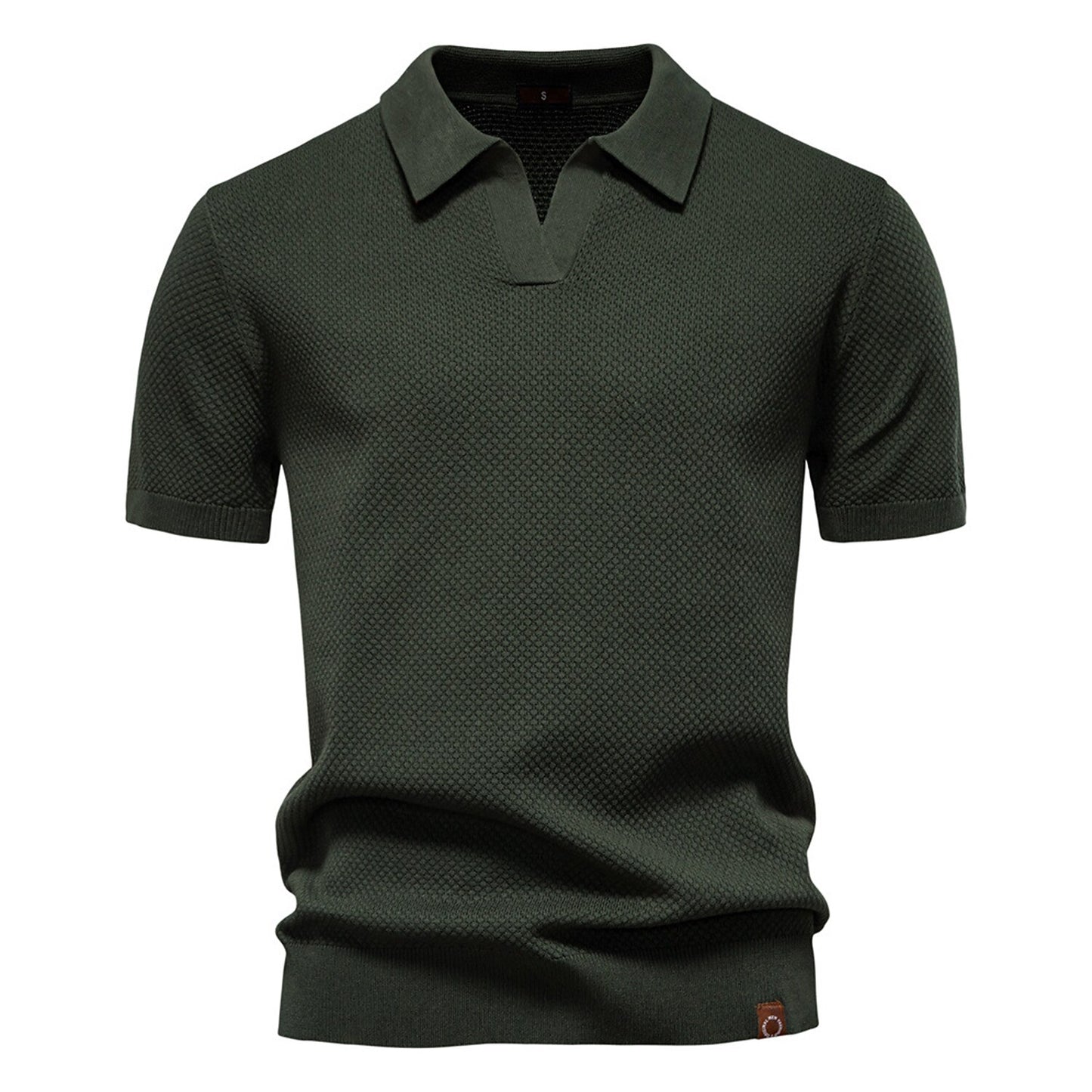 Business Casual Knitted Johnny collar Polo