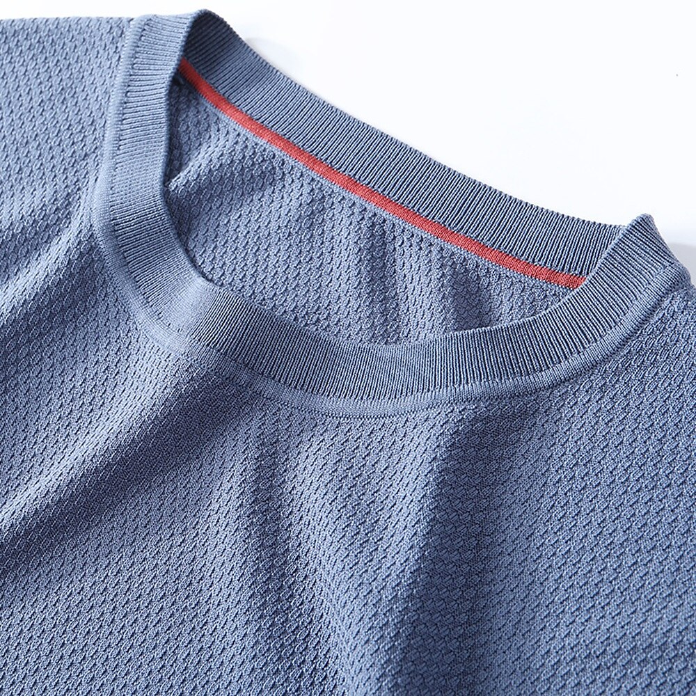 TENCEL™ Lyocell Silk Blend Luxe Knit Tee - oukumen