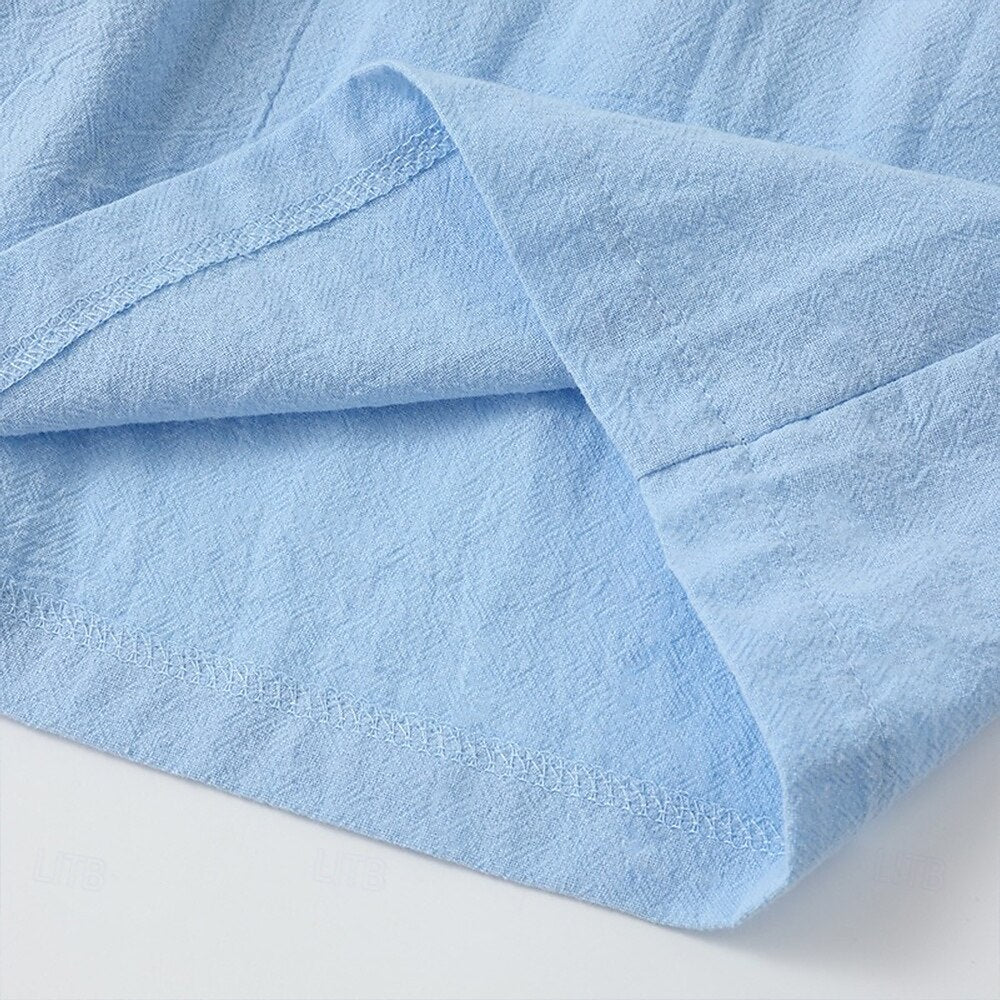 100% Cotton Coconut Tree Print Shorts - oukumen