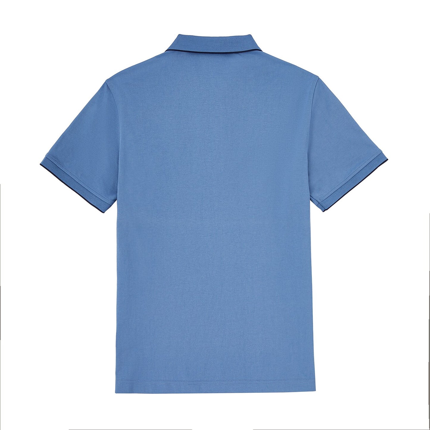 Cotton Silk Color-Block Zipper Polo - oukumen