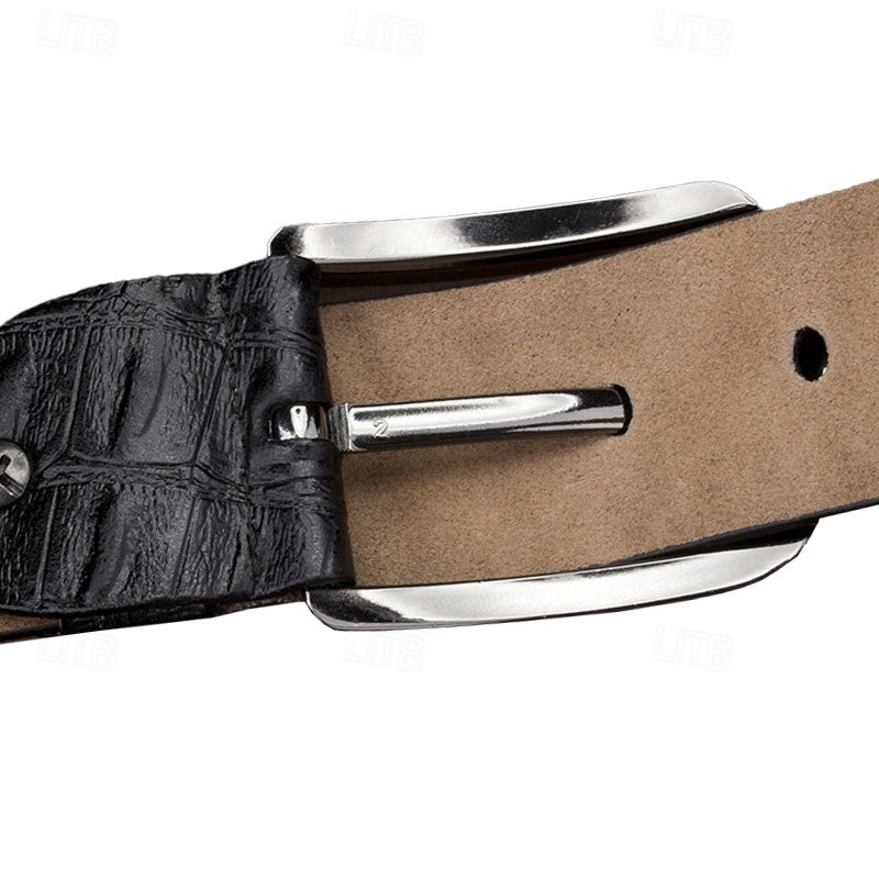 100% Leather Cowhide Belt - oukumen