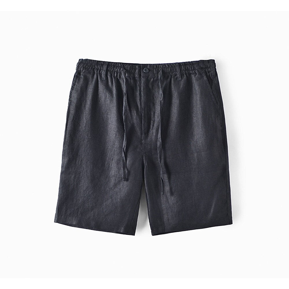 100% Linen Shorts - oukumen