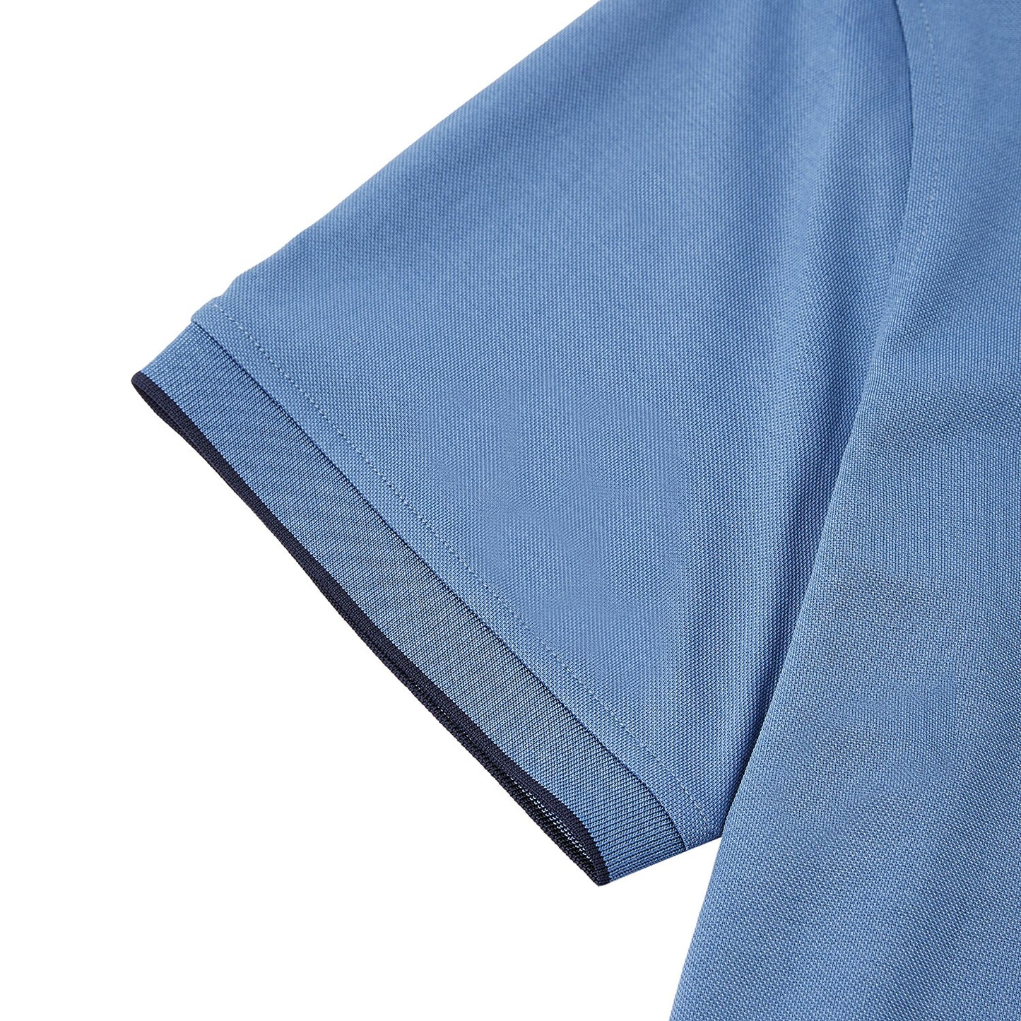 Cotton Silk Color-Block Zipper Polo - oukumen