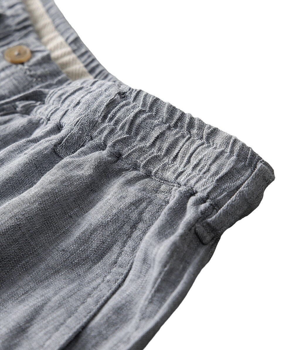 100% Linen Lightweight Shorts - oukumen