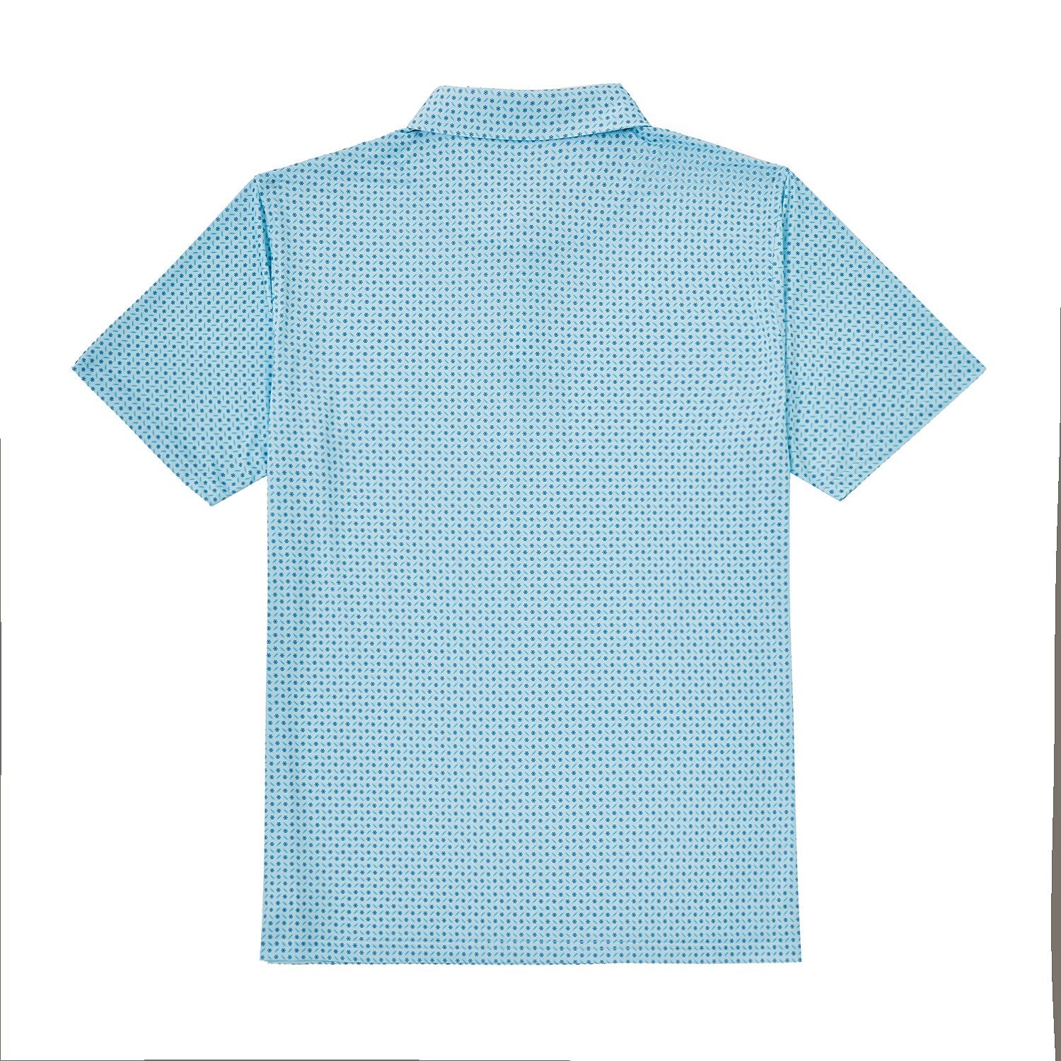 Quick-Dry Geometric Print Polo Shirt - oukumen