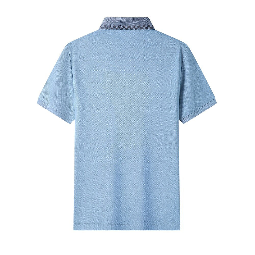 Business Casual Silk Cotton Blend Polo - oukumen