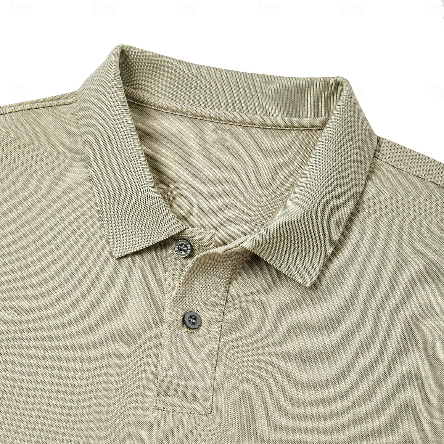 Turn-Down Collar Knit Polo - oukumen