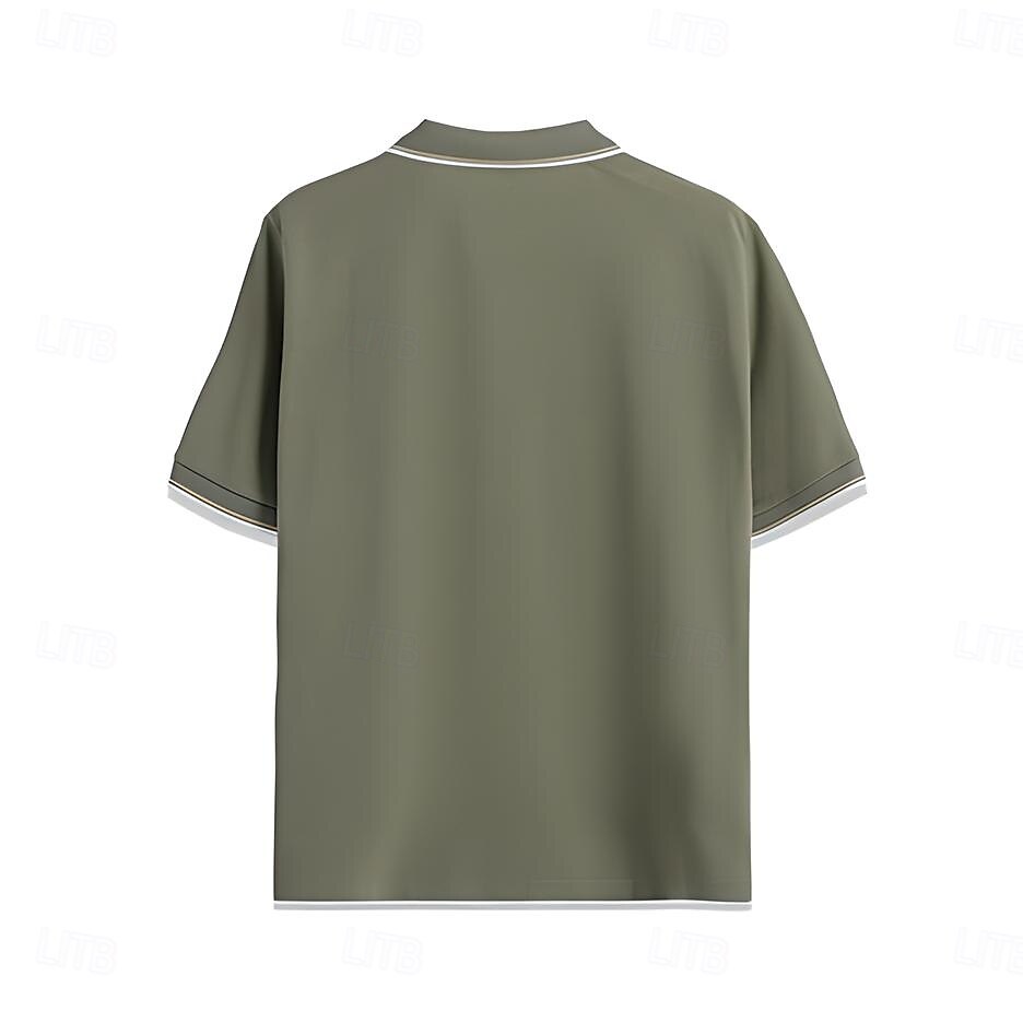 Color-Block V-Neck Tee - oukumen