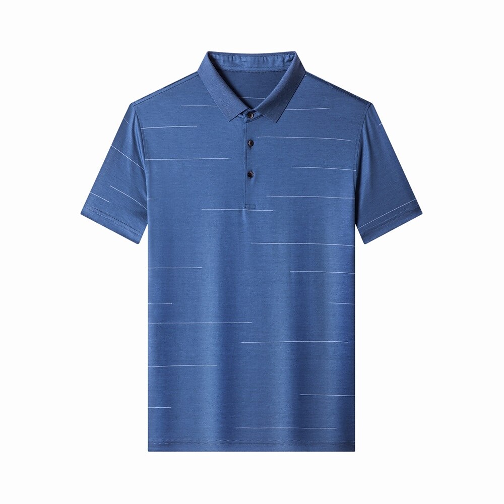 Luxury Tencel Cotton Silk Polo Shirt - oukumen