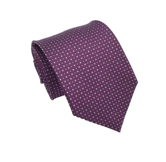 100% Silk Plum Purple Tie - oukumen