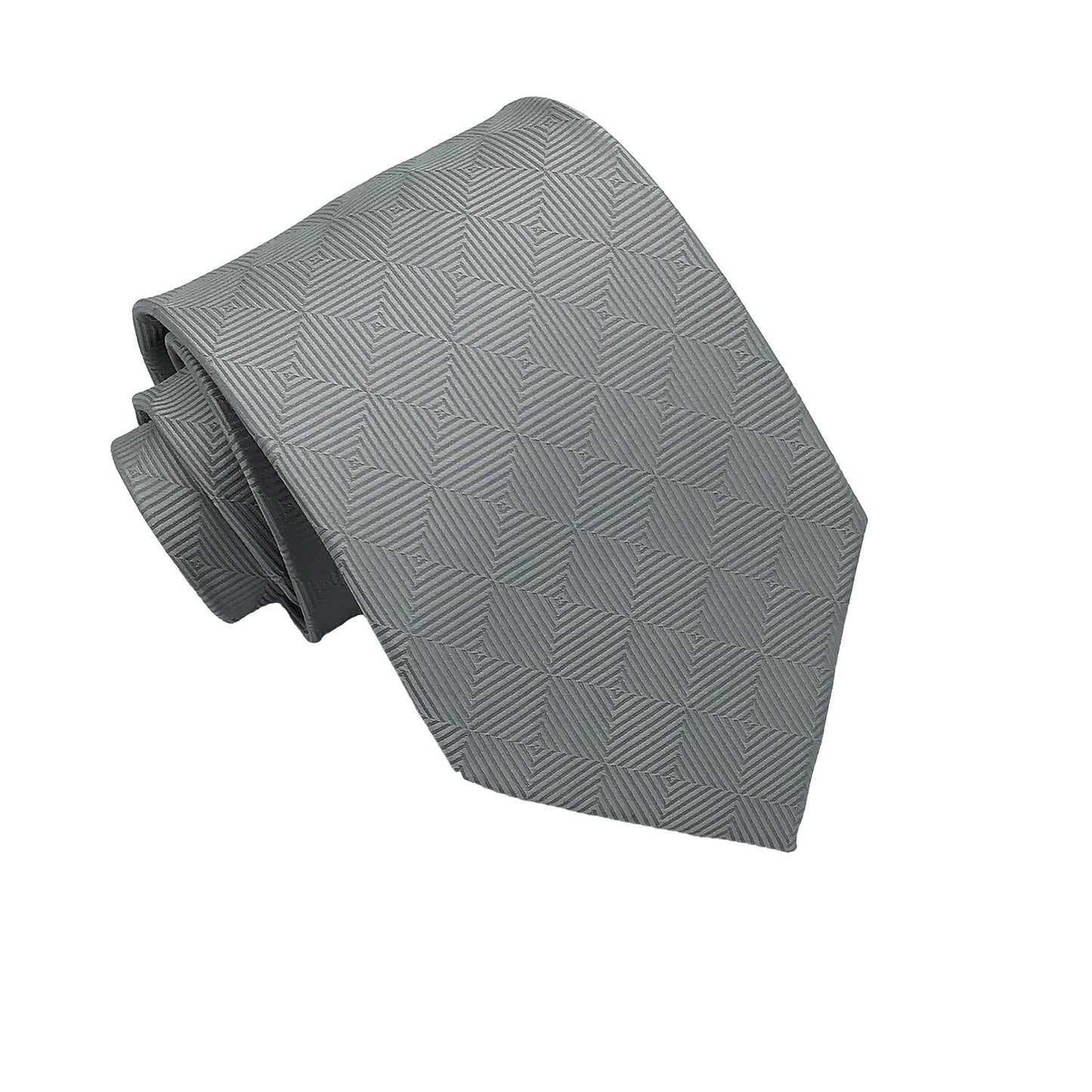 100% Silk Striped Navy Blue Tie - oukumen