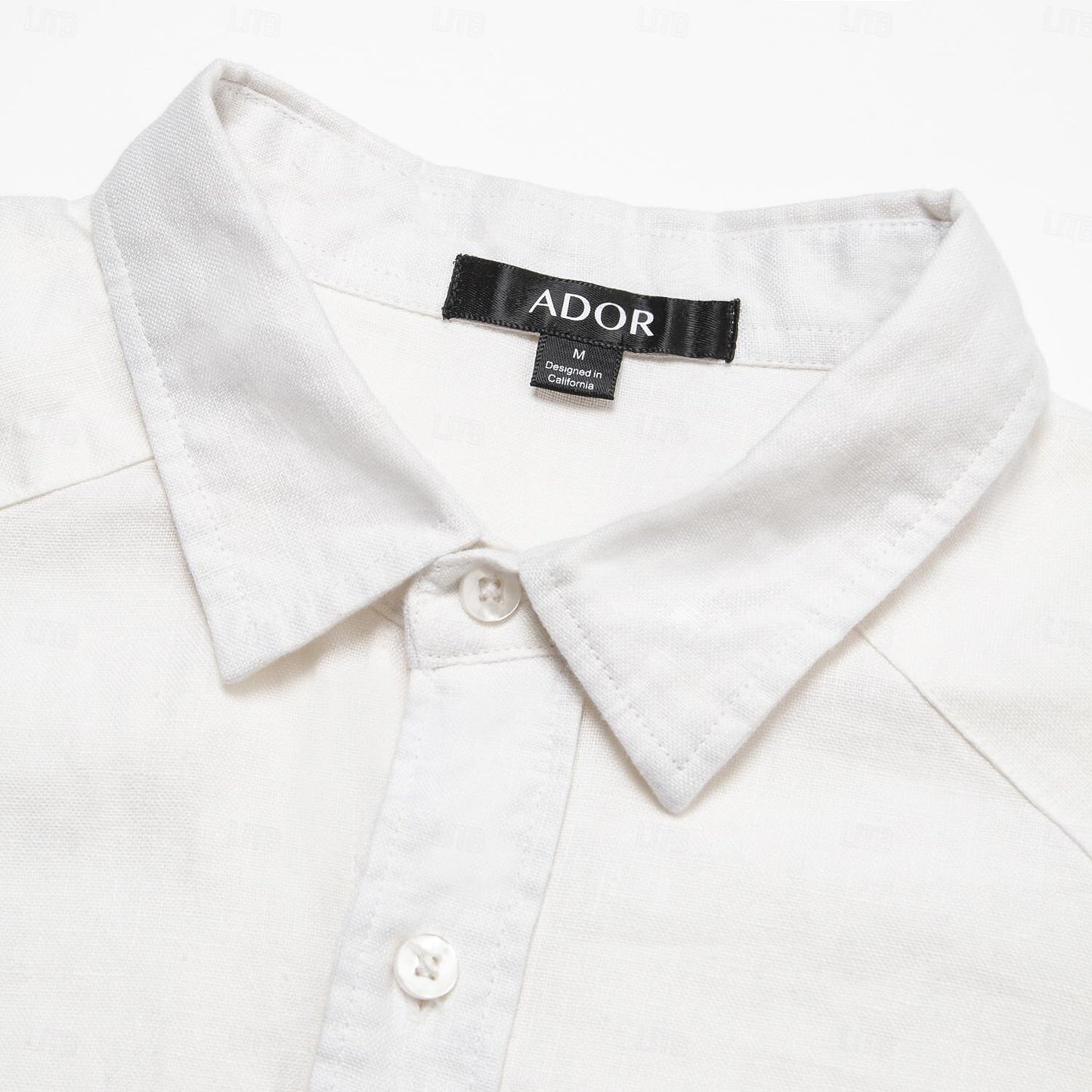 100% Linen Fold-over Collar Casual Shirt - oukumen