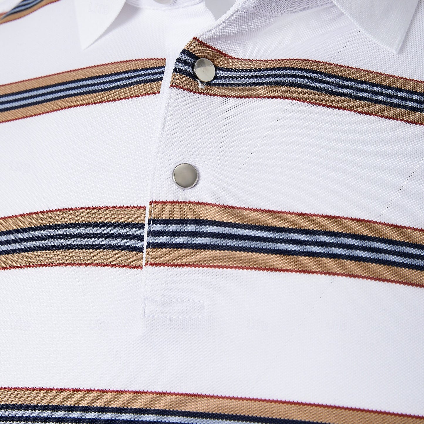 Cotton-Silk Striped Polo - oukumen
