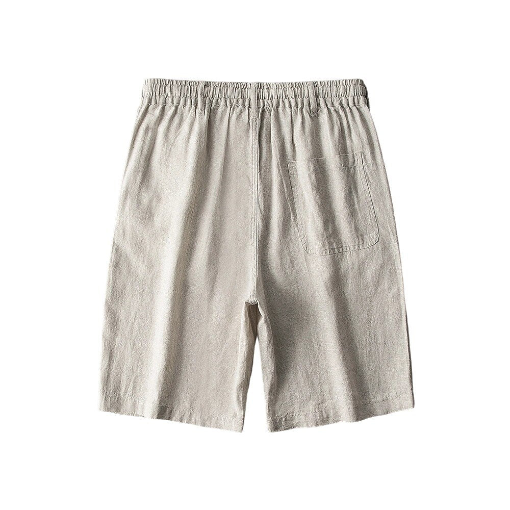 100% Linen Lightweight Shorts - oukumen
