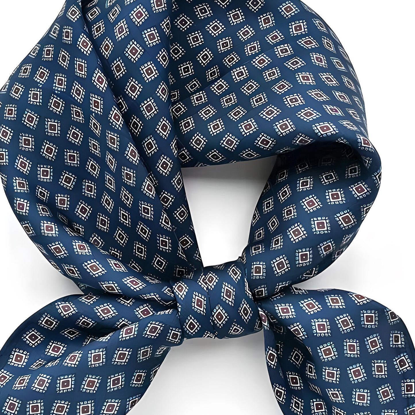 100% Silk Floral Square Scarf - oukumen