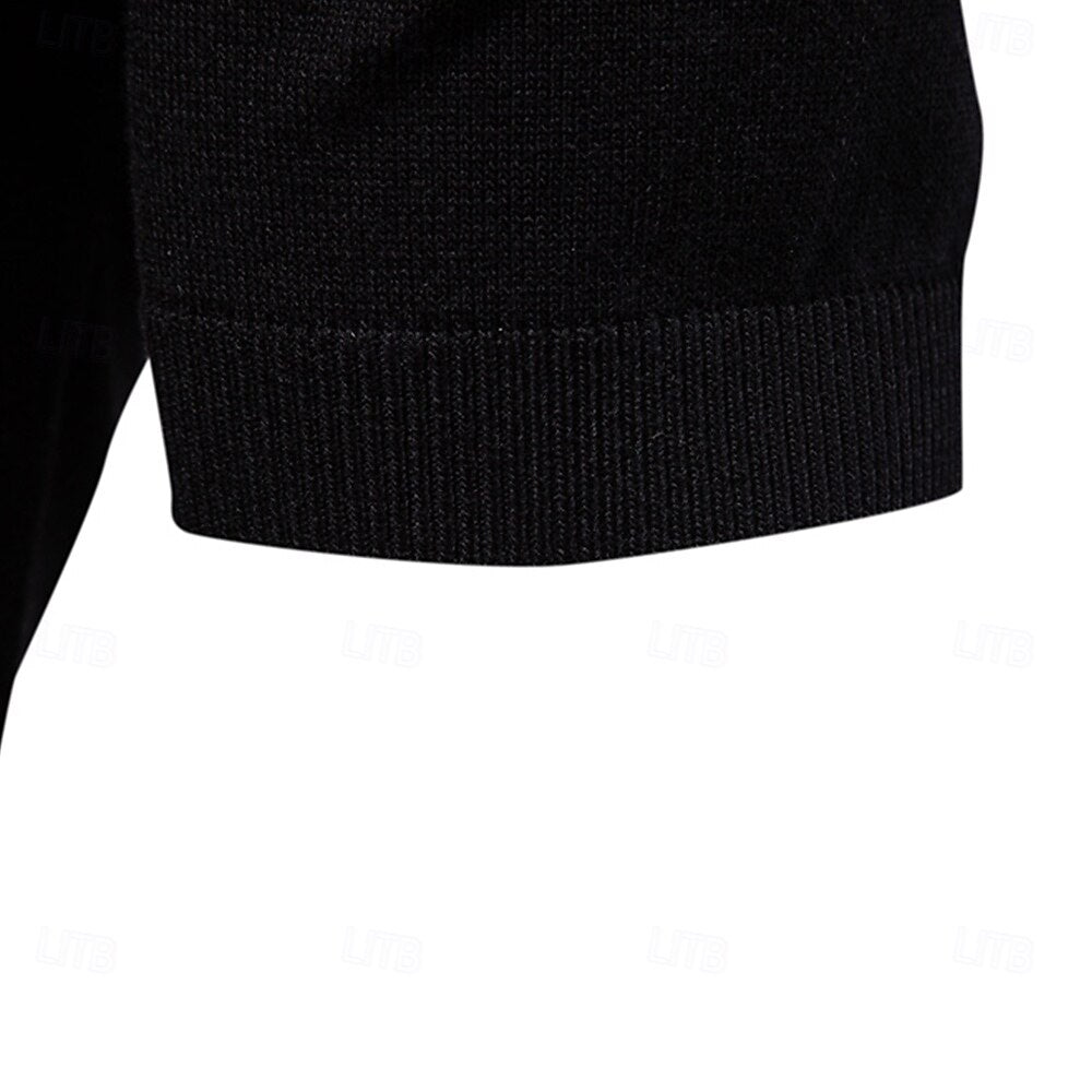 Modern Colorblock Knit Polo - oukumen