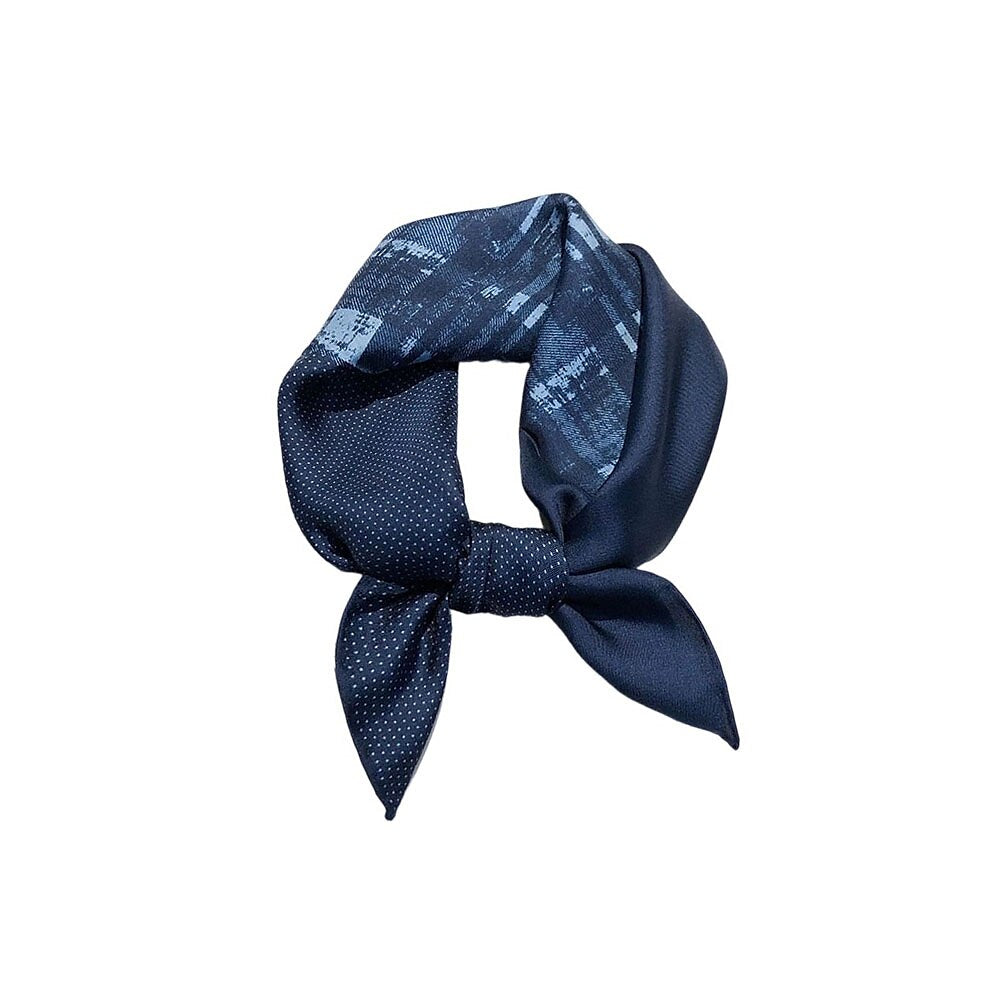 100% Silk Geometry Square Scarf - oukumen