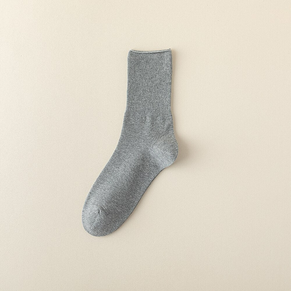 100% Cotton Crew Socks - oukumen