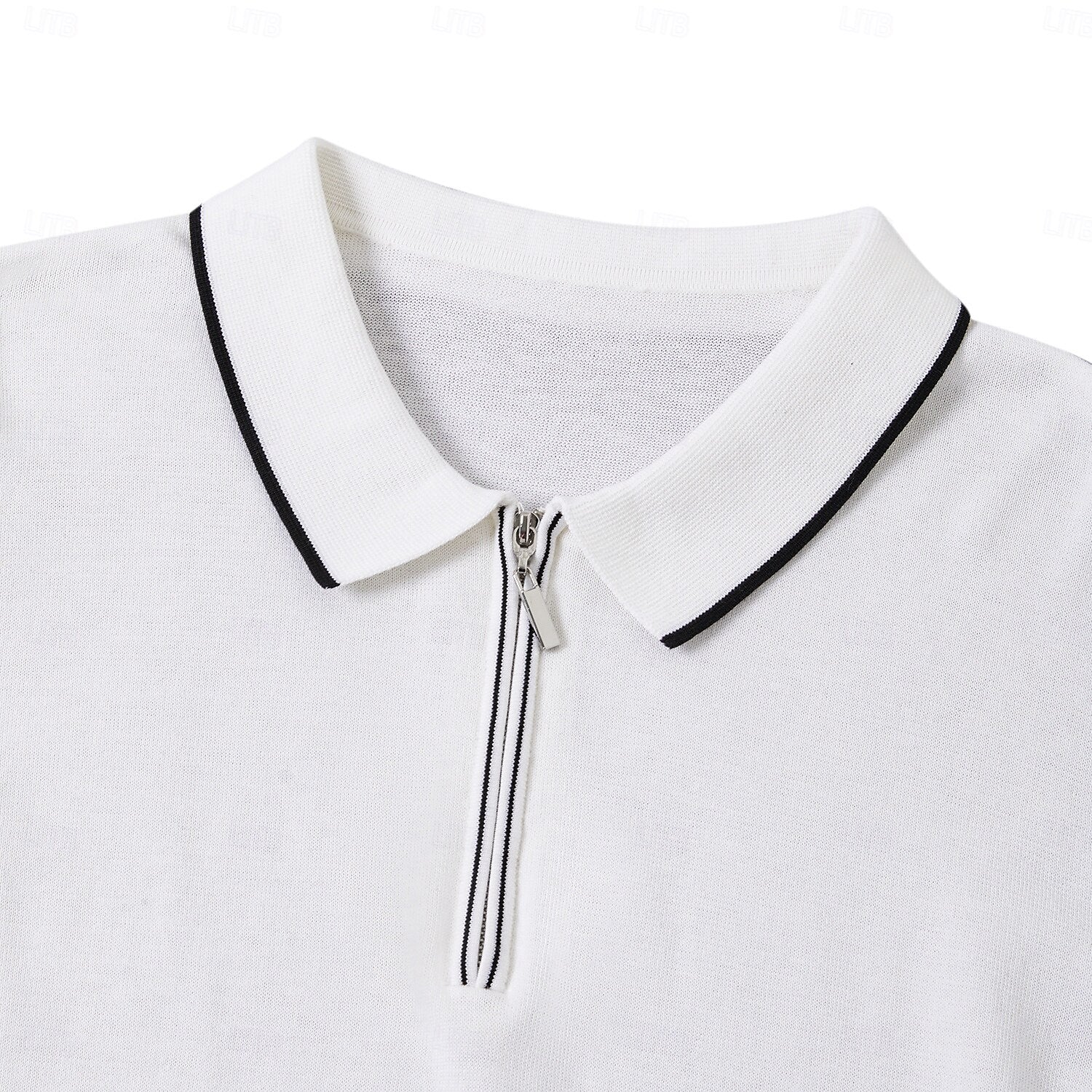 Linen-Silk Quarter Zip Pullover Sweater - oukumen